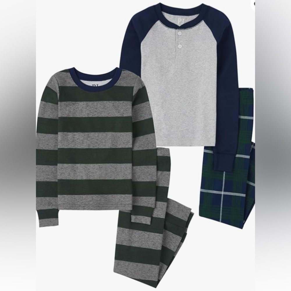 NWT The Children's Place boys Long Sleeve & Pants 2 pack Pajama Set